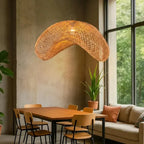 Luminária Artesanal Rattan Natural Nami 80cm Bahali