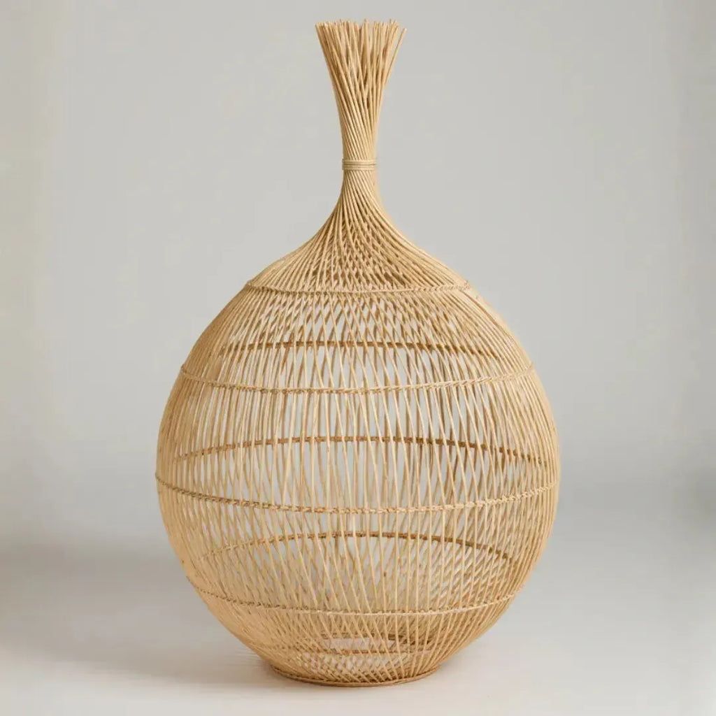 Luminária Artesanal Rattan Natural Noa 50x80cm Bahali