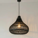 Luminária Artesanal Rattan Preto Amaya 55x50cm Bahali