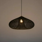 Luminária Artesanal Rattan Preta Ayla 80x51cm Bahali