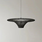 Luminária Artesanal Rattan Preta Liora 150x43cm Bahali