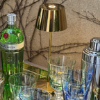 Luminária Portátil de Mesa Dourada Marcella