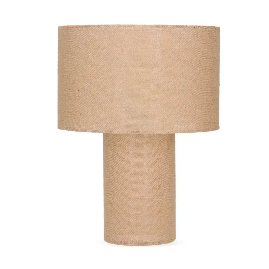 Luminária de Mesa Bivolt com Revestimento Fibra Natural Bege Mart