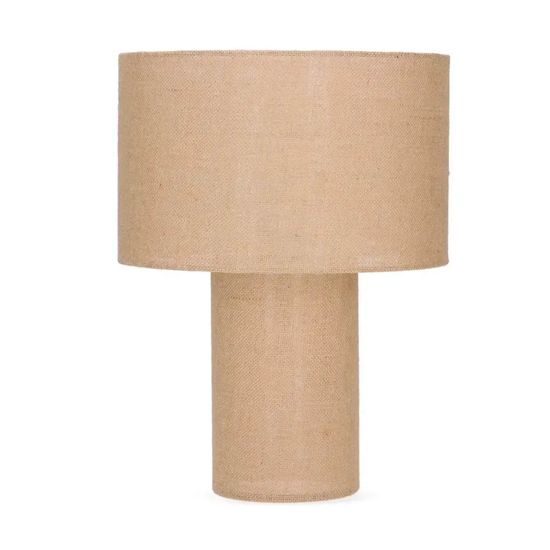 Luminária de Mesa Bivolt com Revestimento Fibra Natural Bege Mart