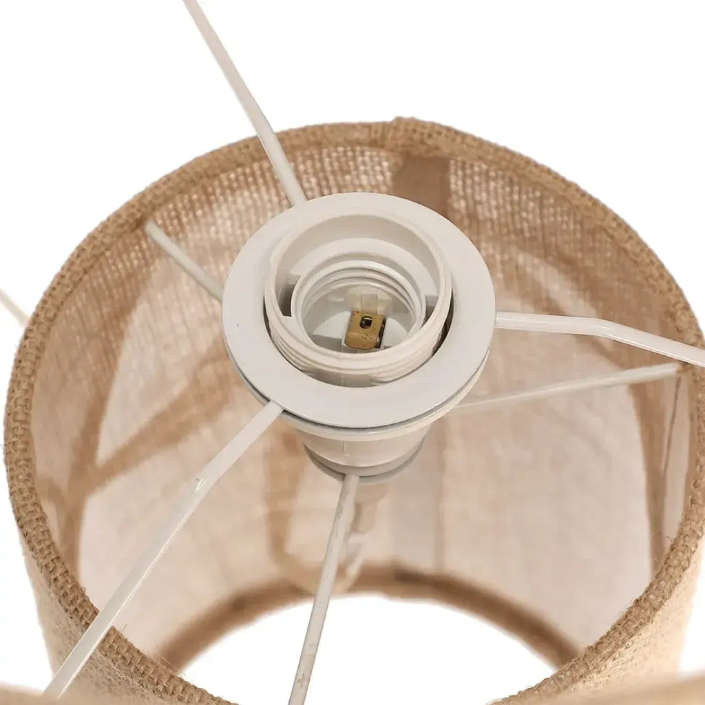 Luminária de Mesa Bivolt com Revestimento Fibra Natural Bege Mart