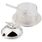 Meleira de Vidro e Prata Shefield Plate