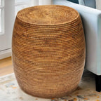 Mesa Lateral Redonda em Rattan Bahali 37x45cm