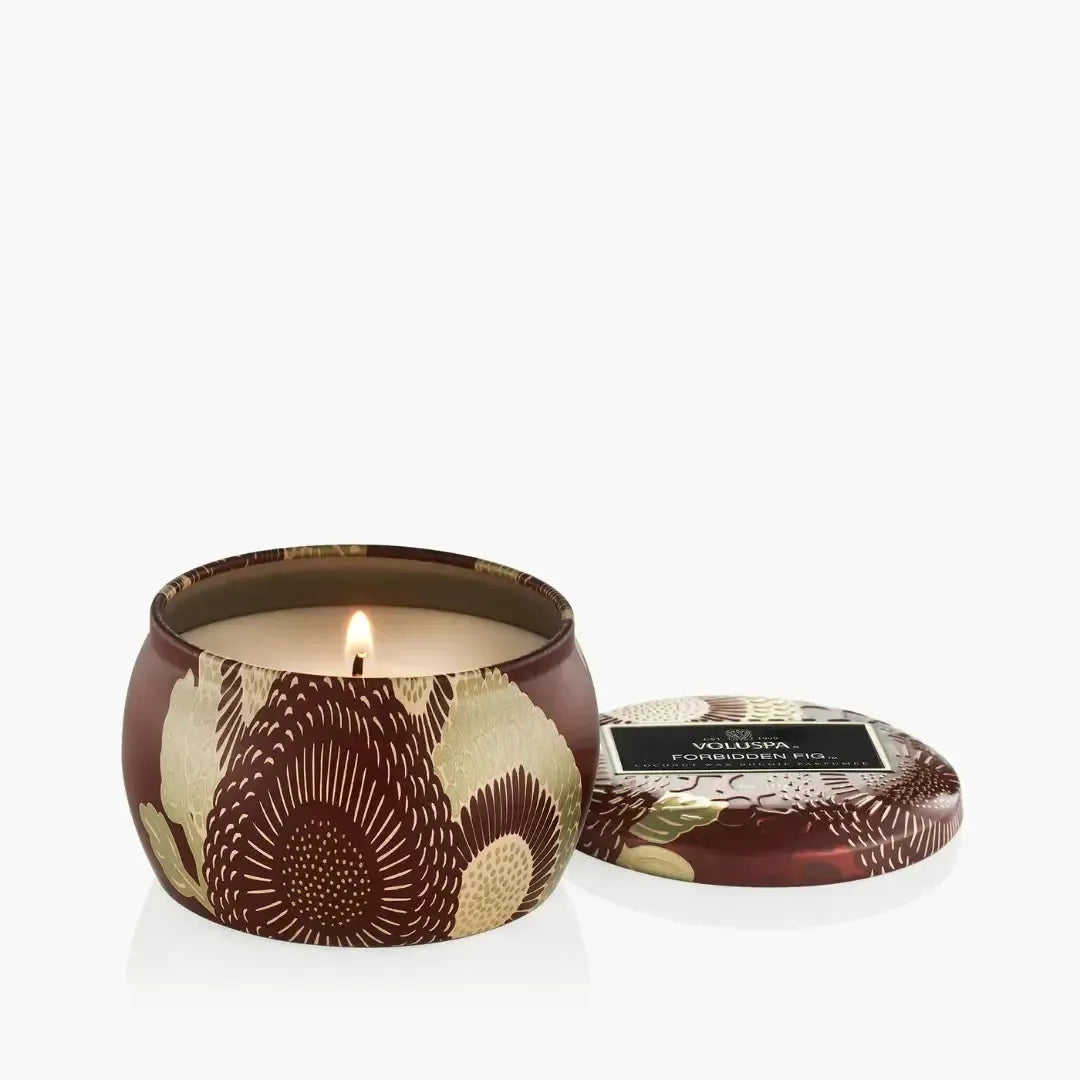 Mini Vela Voluspa Lata Forbidden Fig 25 Horas