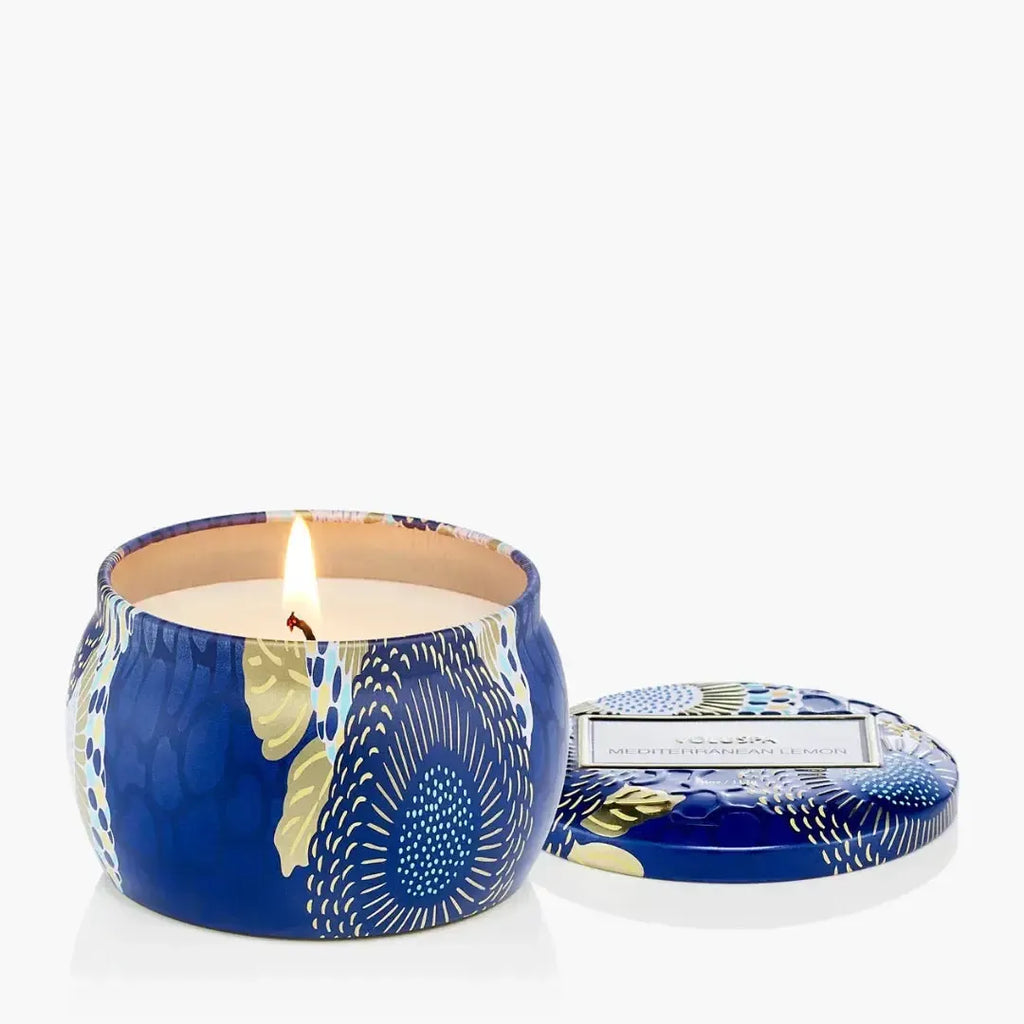 Mini Vela Voluspa Lata Mediterranean Lemon 25 Horas