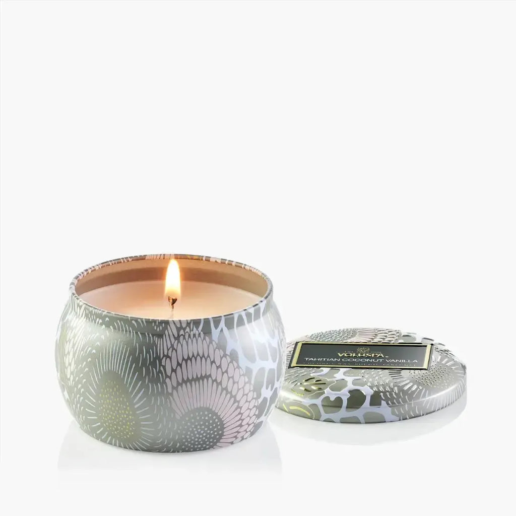 Mini Vela Voluspa Lata Tahitian Coconut Vanilla 25 Horas