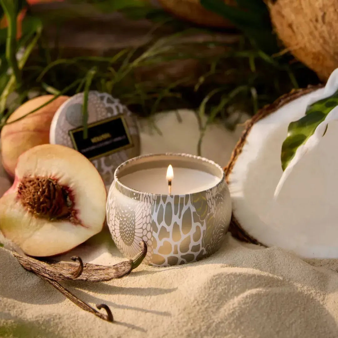 Mini Vela Voluspa Lata Tahitian Coconut Vanilla 25 Horas