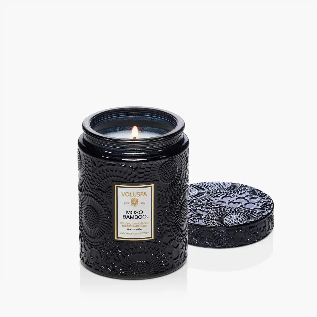 Mini Vela Voluspa Pote de Vidro Moso Bamboo 50 Horas