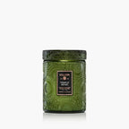 Mini Vela Voluspa Pote de Vidro Relevo Temple Moss 50 Horas