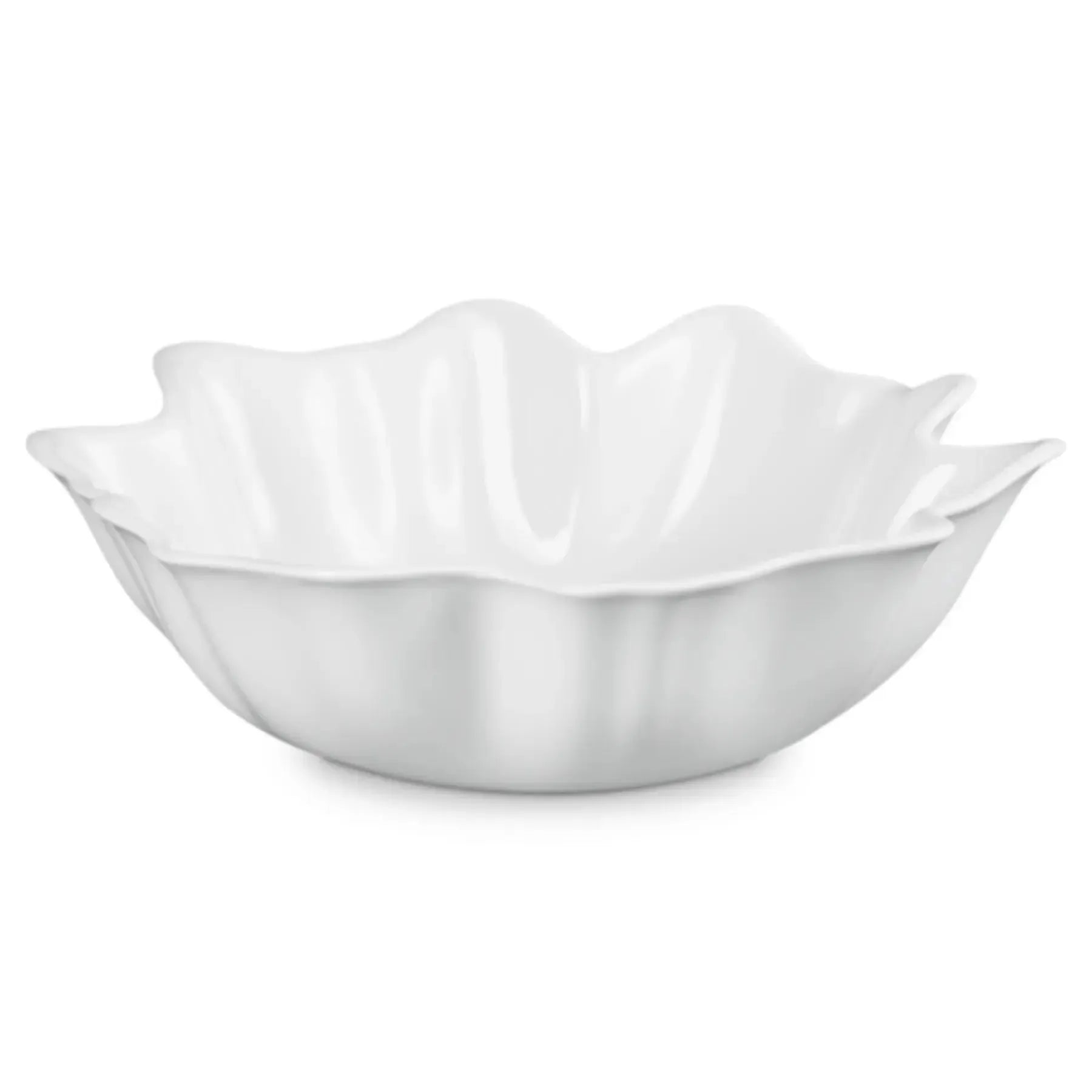 Multi Bowl p/Servir Cerâmica Branco Ruffle 3,8L Le Creuset