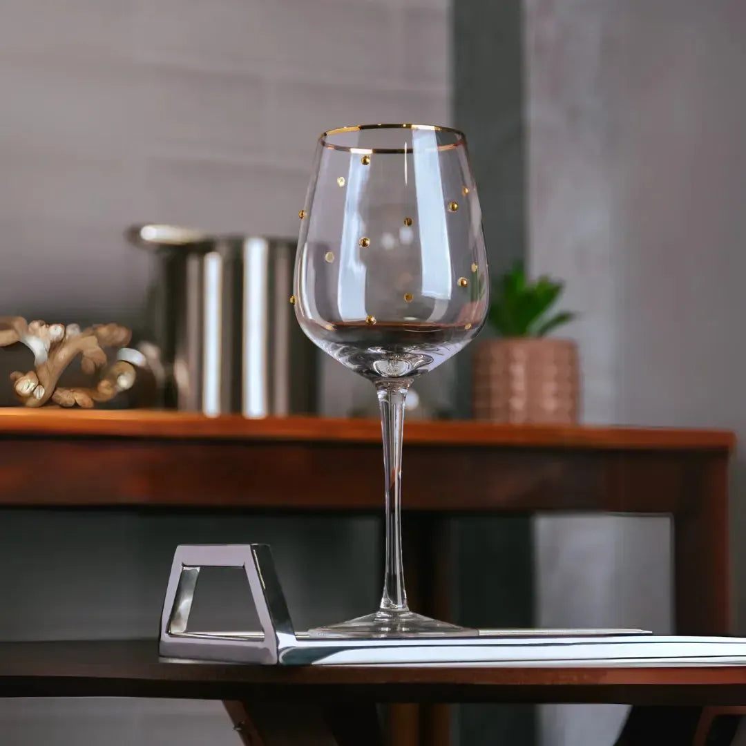 Jogo 2 Taças Vinho Vidro Dots 350ml