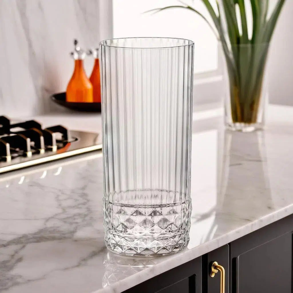 Jogo 6 Copos Altos Cristal Linha America 20's 480ml