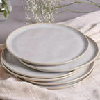 Jogo 6 Pratos Rasos Stoneware Bio Latte 27,5cm Porto Brasil