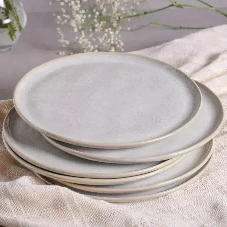 Jogo 6 Pratos Rasos Stoneware Bio Latte 27,5cm Porto Brasil