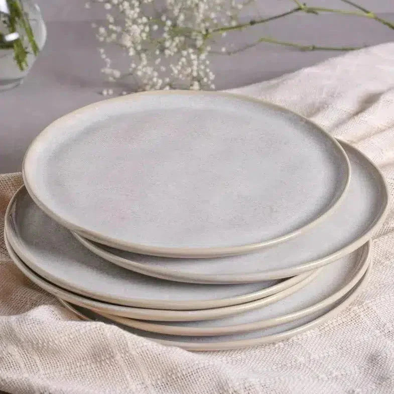 Jogo 6 Pratos Rasos Stoneware Bio Latte 27,5cm Porto Brasil