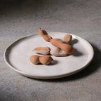 Jogo 6 Pratos de Sobremesa Stoneware Bio Latte 21,5cm Porto Brasil