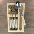 OUTLET: Kit com 6 Colheres Luxo Marfim Laguiole La Maison