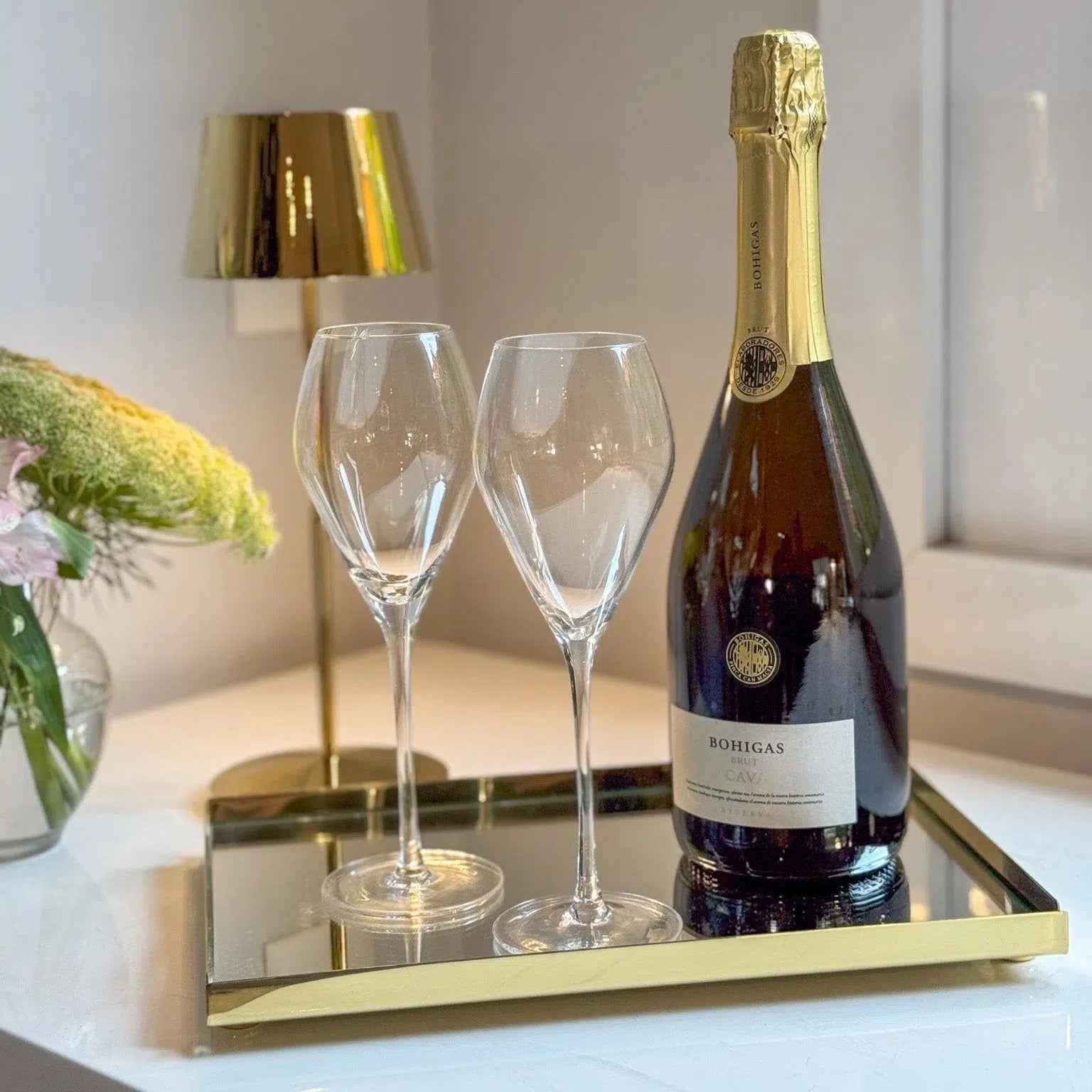 Kit com 6 Taças para Espumante em Cristal GrandVino Balonê 250ml