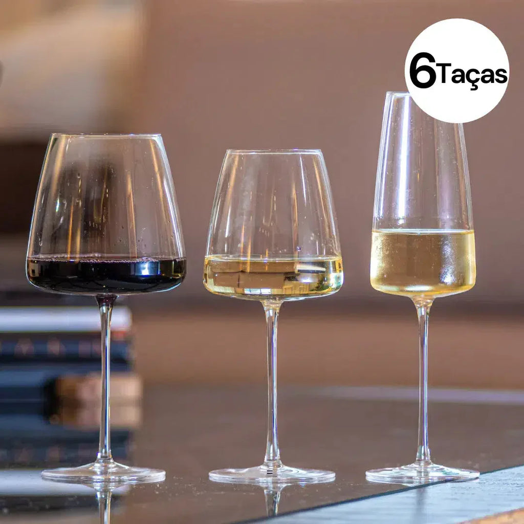 OUTLET: Kit com 6 Taças para Espumante em Cristal Signature 440ml Artevino