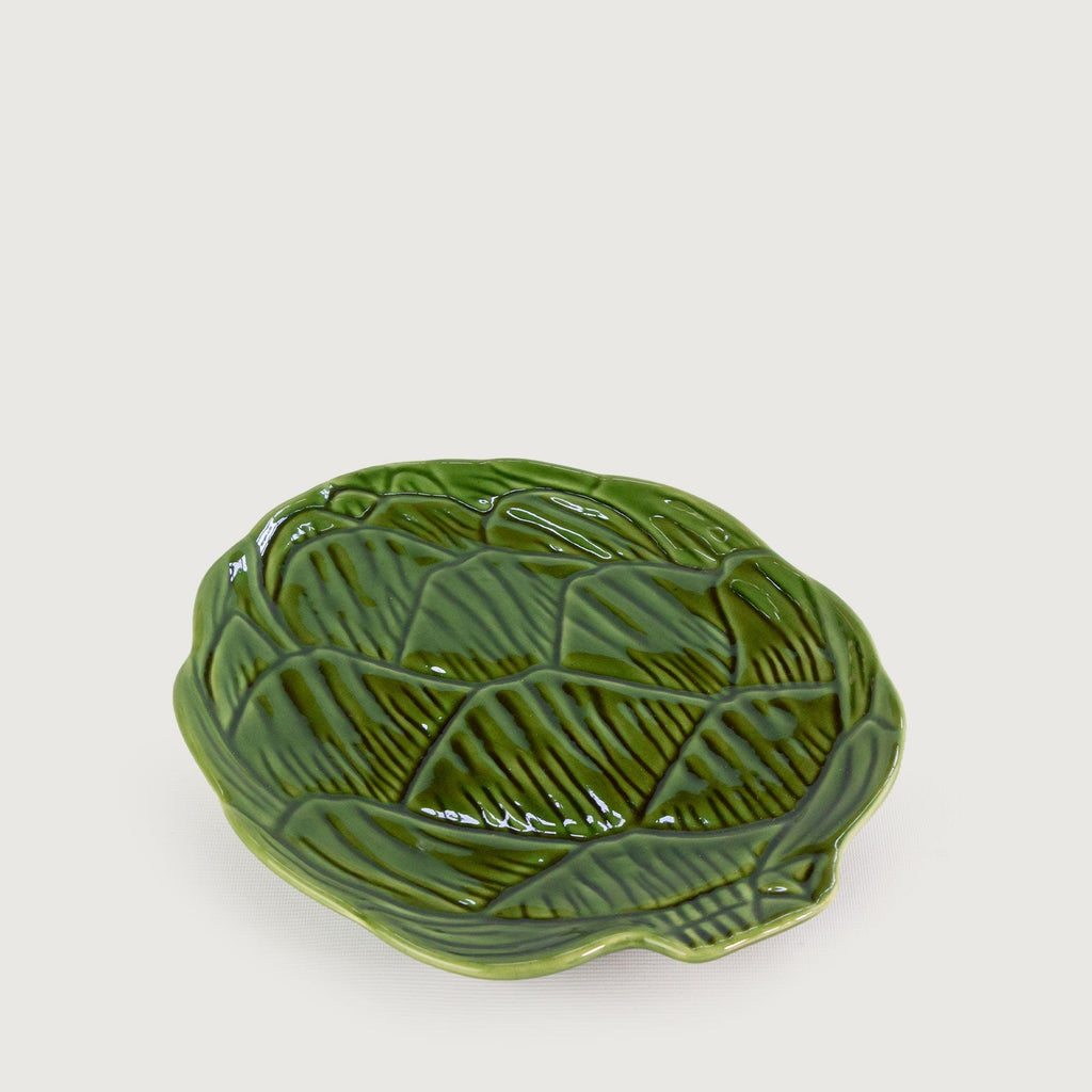 Prato Sobremesa Cerâmica 22cm Alcachofra Verde