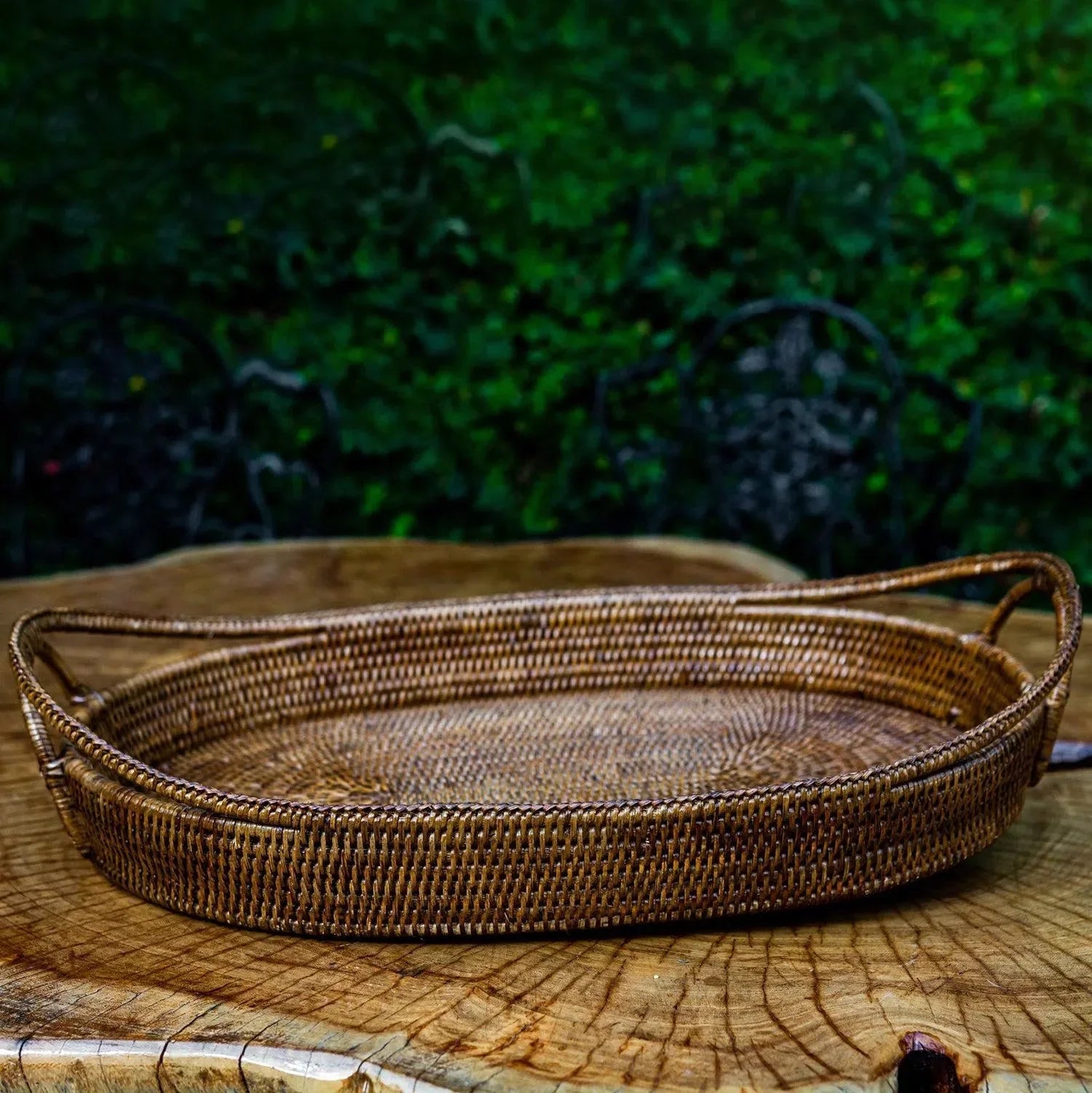 Bandeja em Rattan Bahali 55x39x11cm