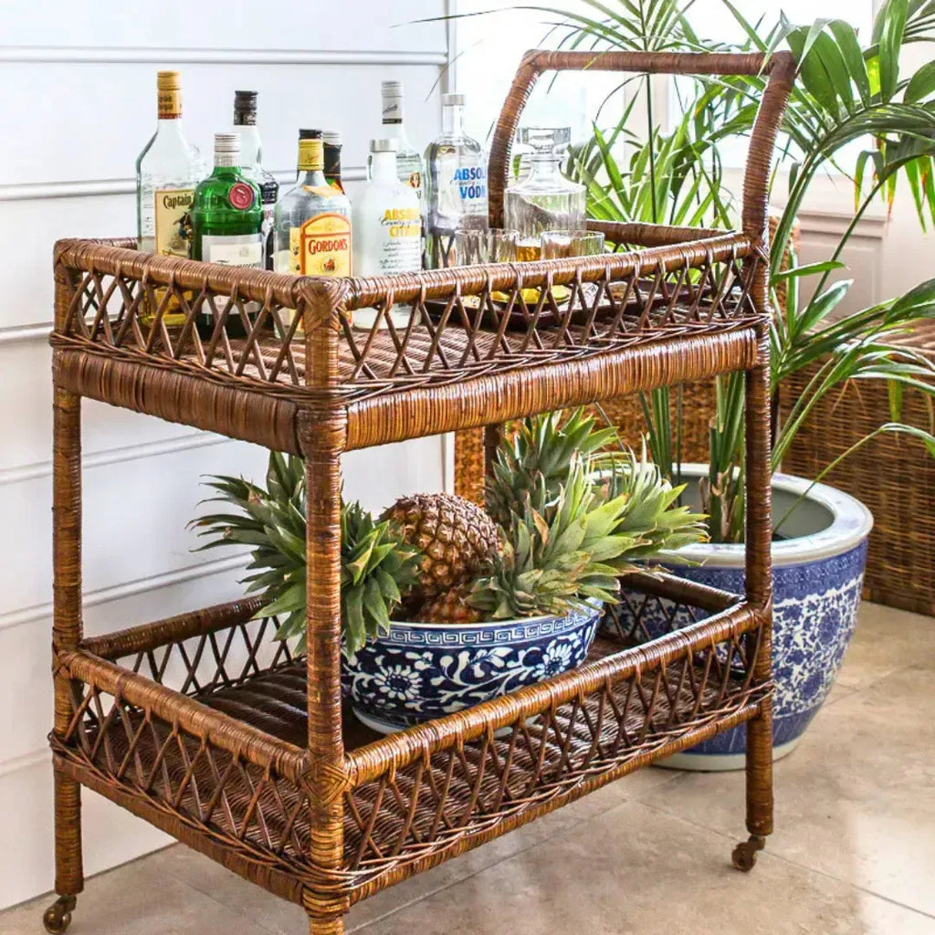 Carrinho em Rattan Bahali 80x48x91cm