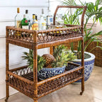 Carrinho em Rattan Bahali 80x48x91cm