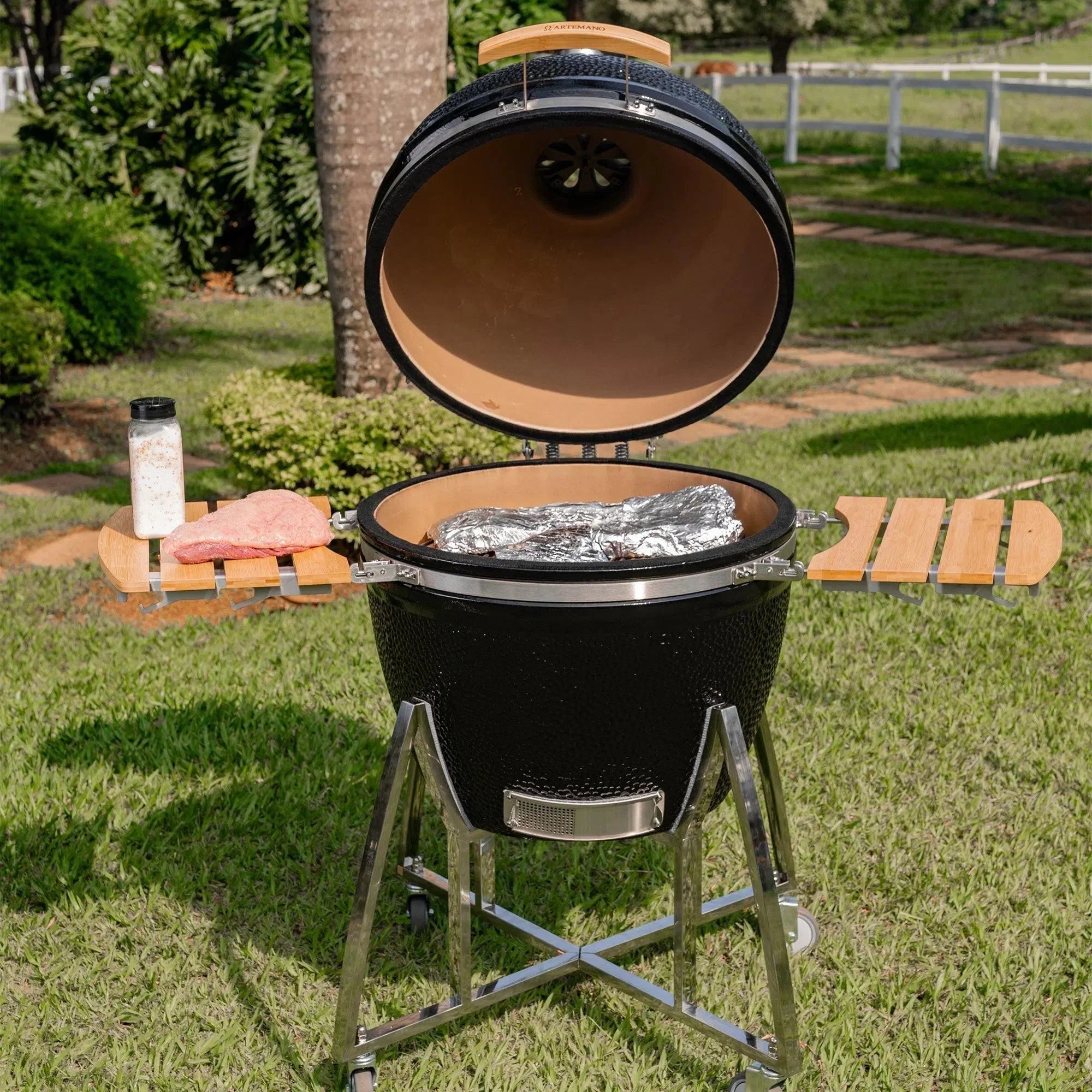 PRÉ-VENDA: Churrasqueira Kamado Preta Artemano Max 27 Polegadas