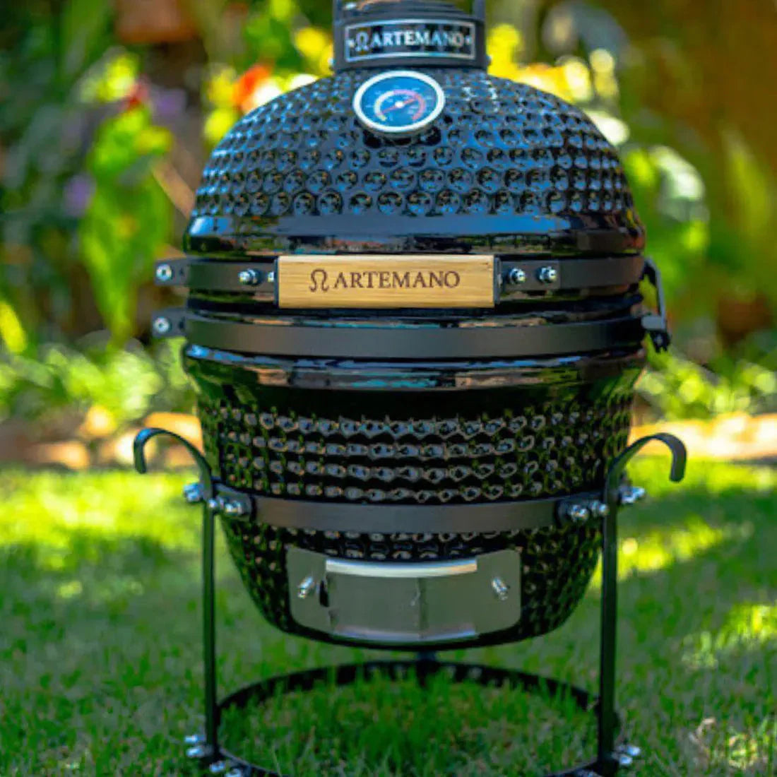 Churrasqueira Kamado Preta Artemano Mini 13 Polegadas