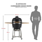 PRÉ-VENDA: Churrasqueira Kamado Verde Artemano Grande 21 Polegadas