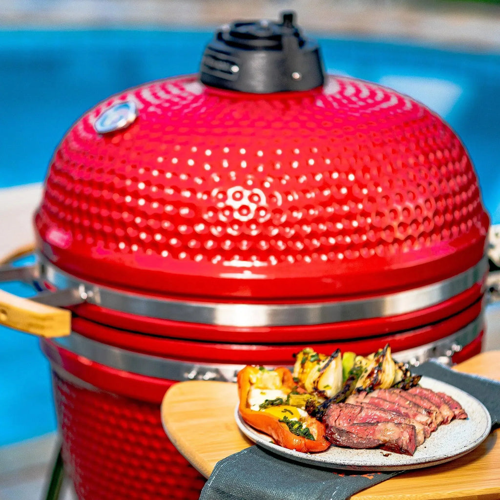 PRÉ-VENDA: Churrasqueira Kamado Vermelha Artemano Pequena 16 Polegadas