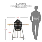PRÉ-VENDA: Churrasqueira Kamado Vermelha Artemano Pequena 16 Polegadas
