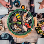 PRÉ-VENDA: Churrasqueira Portátil Hibachi Redonda Verde Artemano