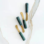 PRÉ-VENDA: Conjunto 4 Espátulas Patê Green Marble