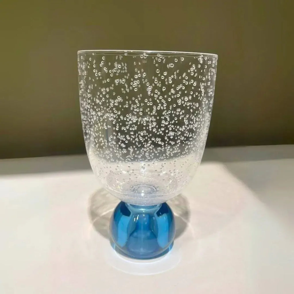 Conjunto 6 Copos Acrilico Detalhes Bolhas base Esfera Transparente / Verde Linha Sintonia 360ml