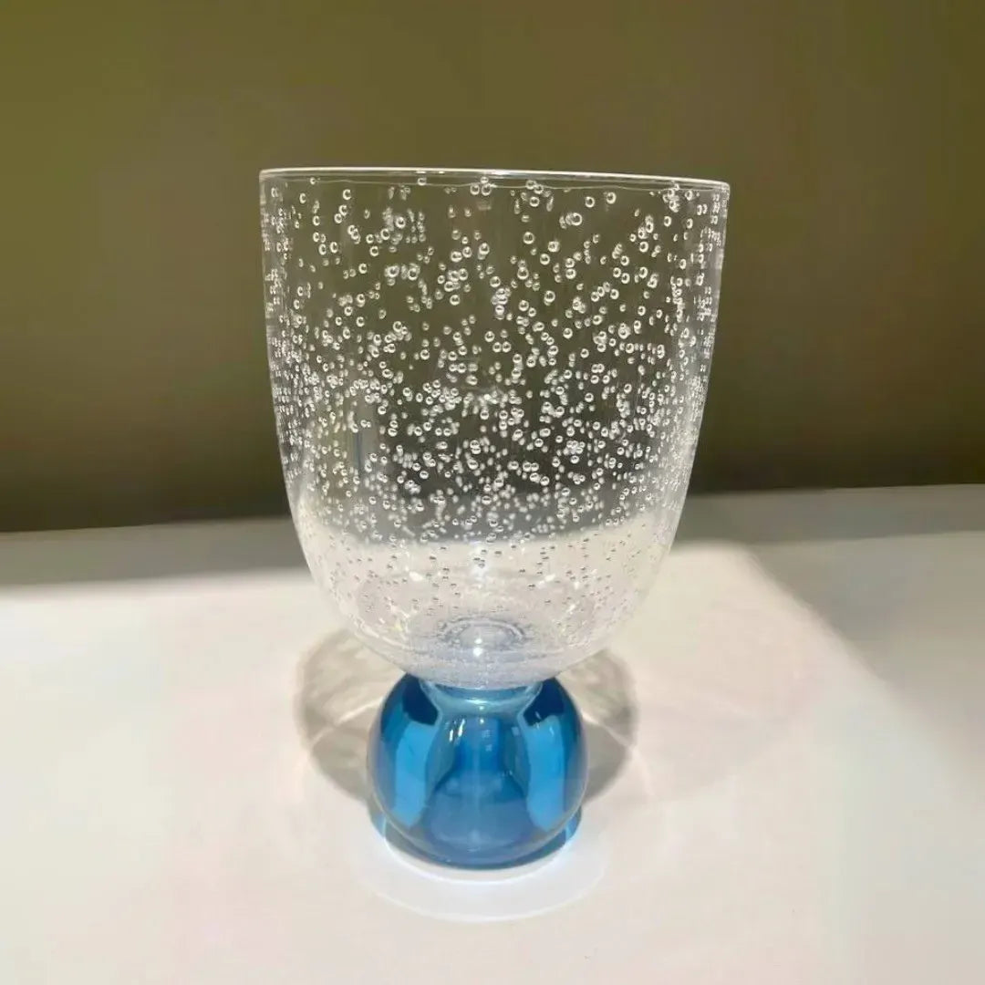 Conjunto 6 Copos Acrilico Detalhes Bolhas base Esfera Transparente / Verde Linha Sintonia 360ml