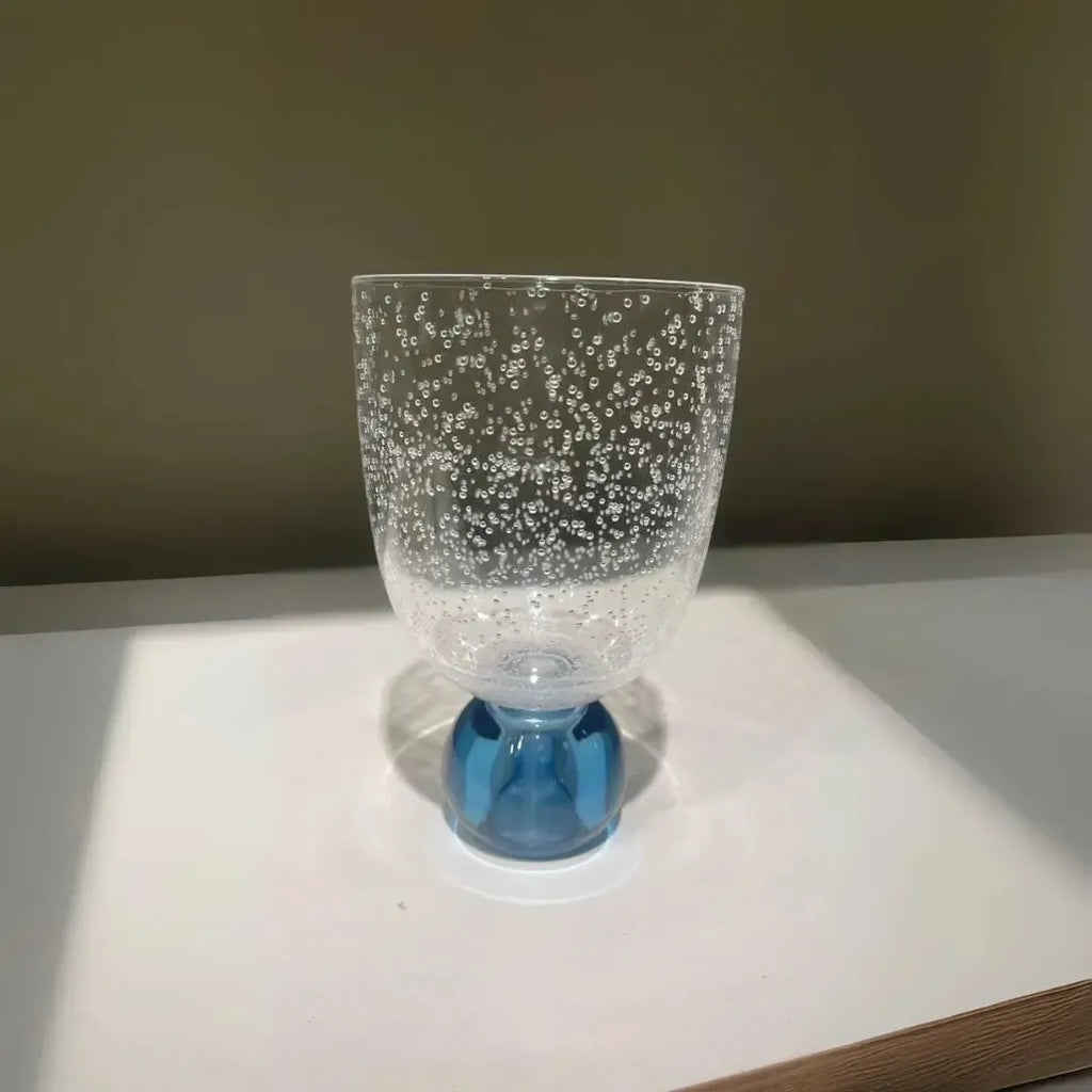 Conjunto 6 Copos Acrilico Detalhes Bolhas base Esfera Transparente / Verde Linha Sintonia 360ml