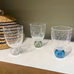 Conjunto 6 Copos Acrilico Detalhes Bolhas base Esfera Transparente Linha Sintonia 360ml