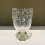 Conjunto 6 Copos Acrilico Detalhes Bolhas base Esfera Transparente / Verde Linha Sintonia 360ml