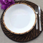 Jogo 6 Pratos Fundos Cerâmica Bambu 24cm Scalla