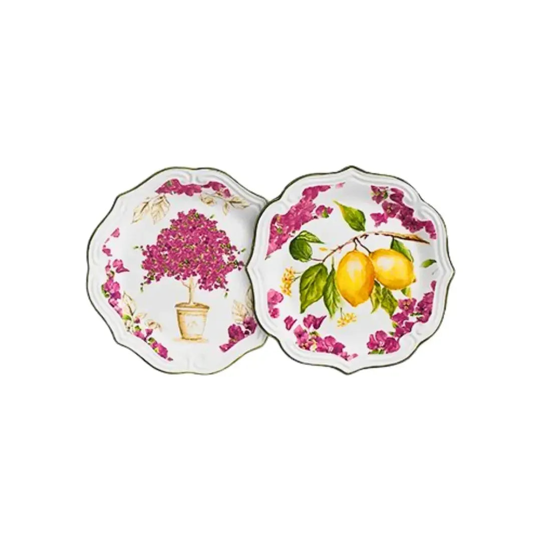 Jogo 6 Pratos de Sobremesa Cerâmica Imperial 22cm Scalla