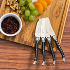 Kit com 4 Espátulas para Patê Luxo Laranja Laguiole La Maison