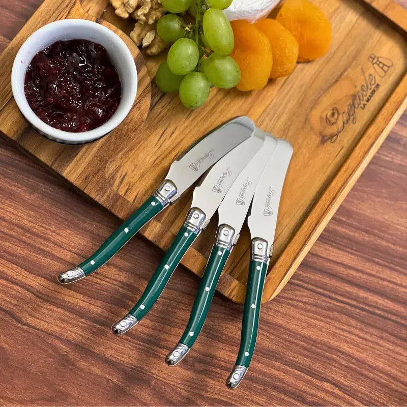 Kit com 4 Espátulas para Patê Luxo Laranja Laguiole La Maison