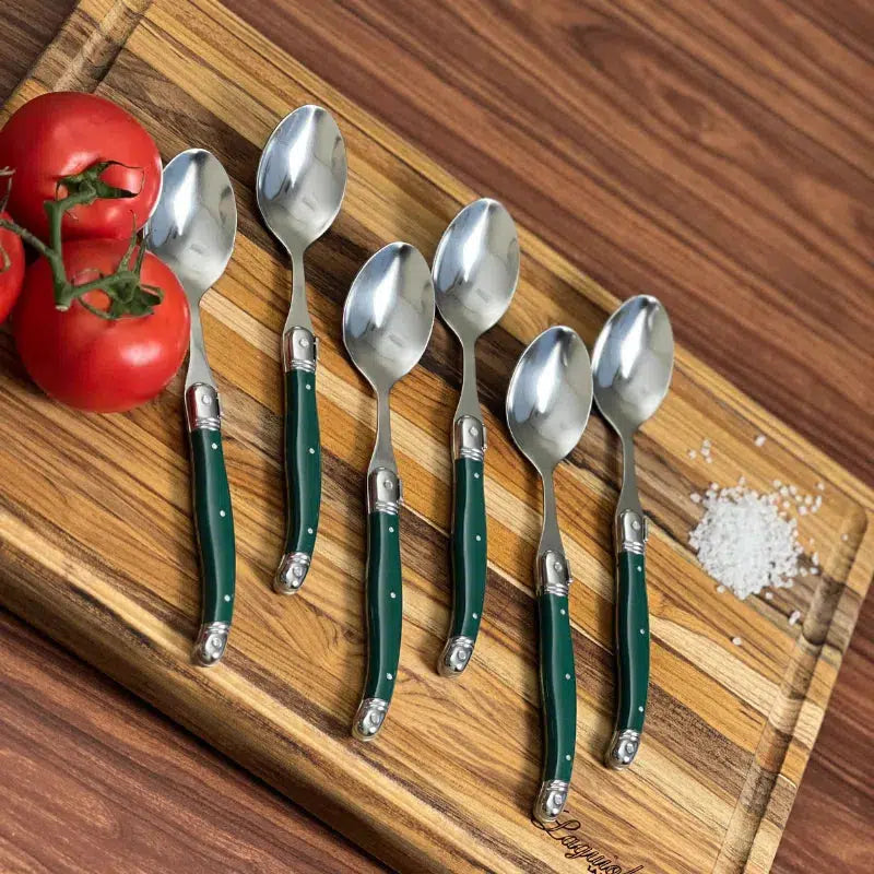 Kit com 6 Colheres Luxo Branco Laguiole La Maison