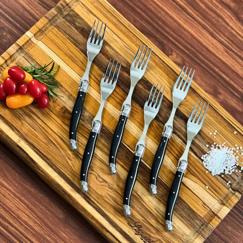 Kit com 6 Garfos Luxo Branco Laguiole La Maison