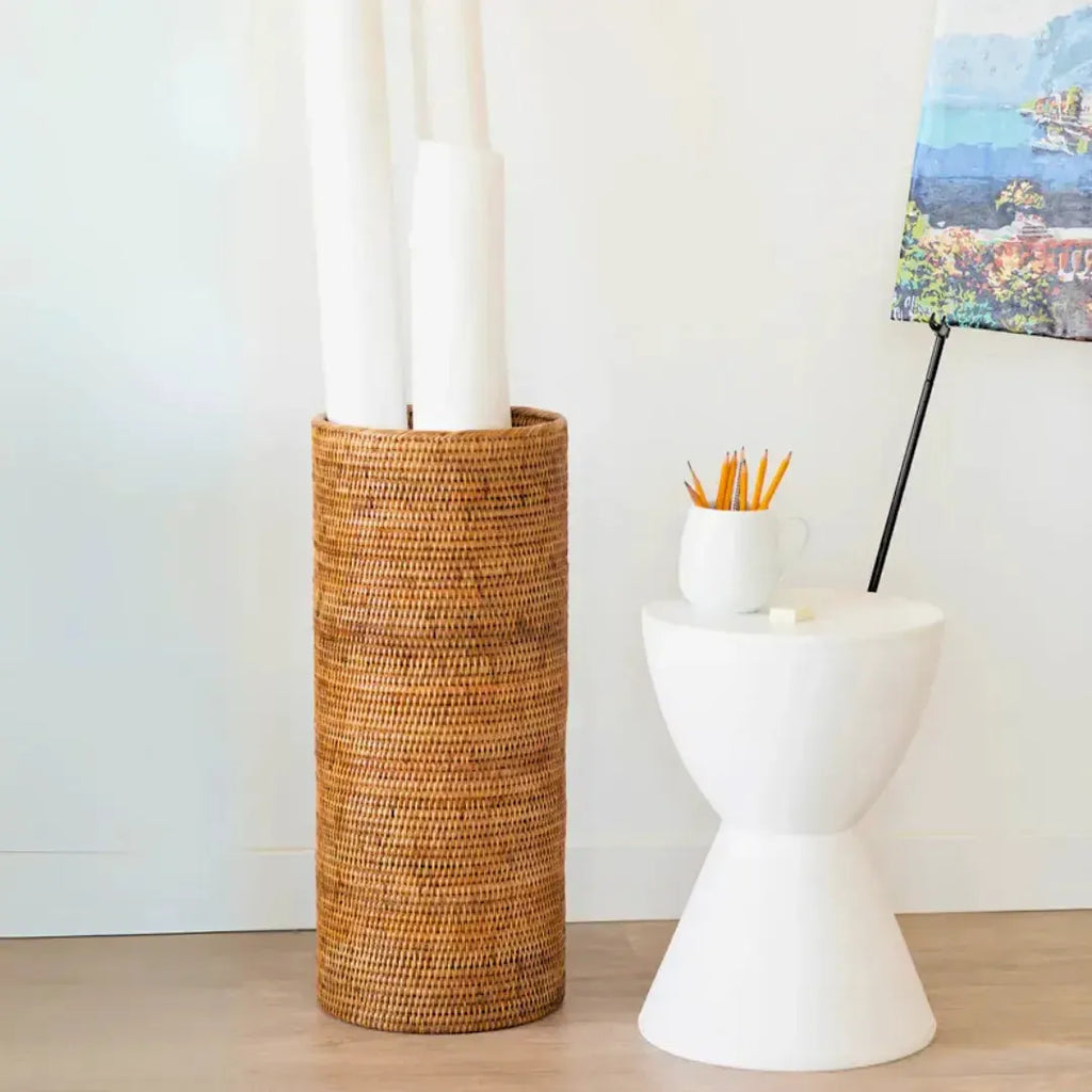 Porta Guarda-Chuvas em Rattan Bahali 24x54cm